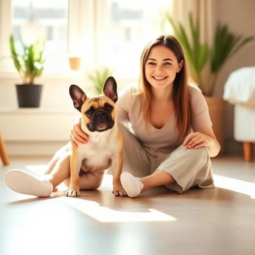 Priya K. with Max, French Bulldog